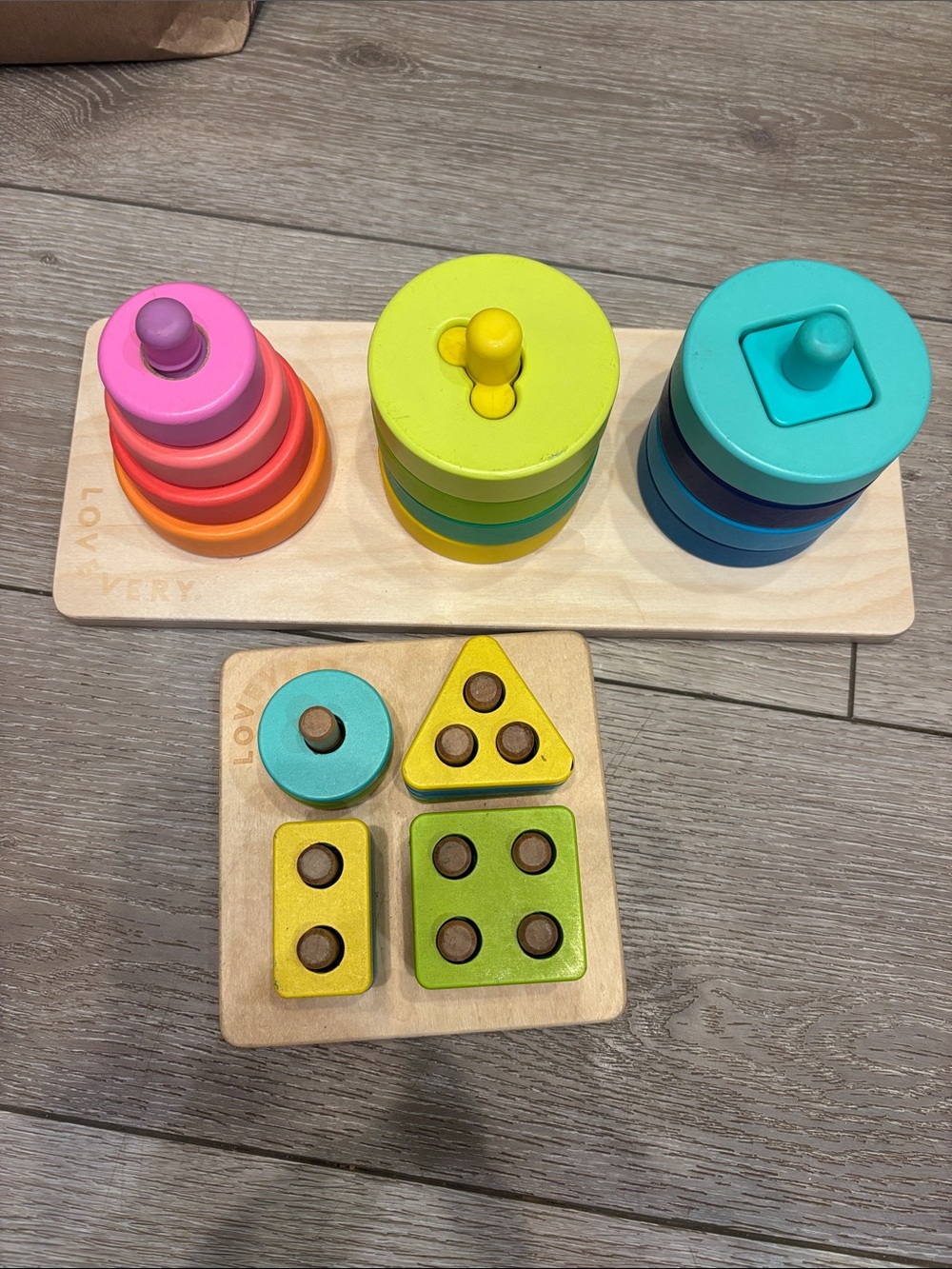 2 Lovevery sorting puzzles
